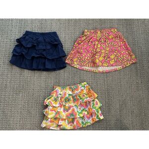 Amazon Essentials Girls  Ruffle Scooter Skirts size Small 6-7 with shorts inside